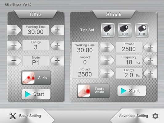 Machine ultrasonique de physiothérapie d'onde de choc de pression atmosphérique pour la réadaptation de sports