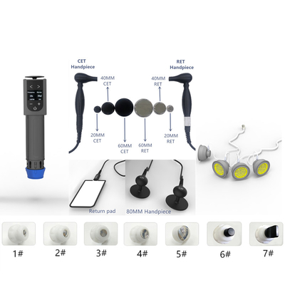 Machine physique de thérapie de Tecar de clinique avec la poignée capacitive