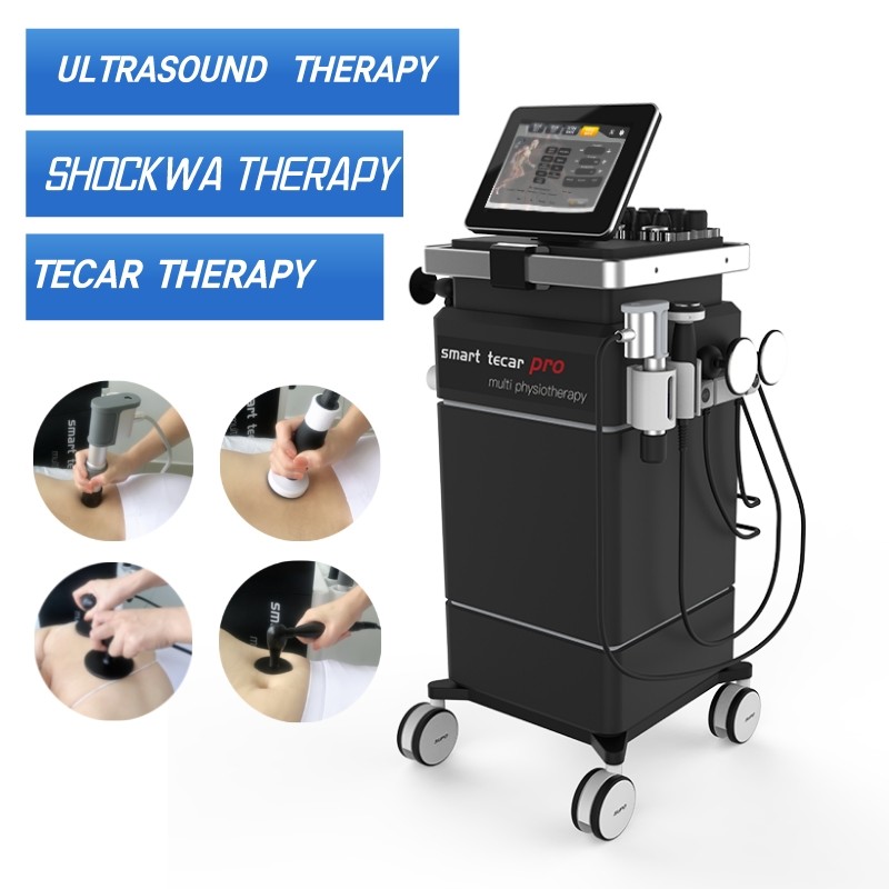 3 dans 1 équipement 448KHz de physiothérapie d'ultrason d'onde de choc de machine de thérapie de Tecar de diathermie
