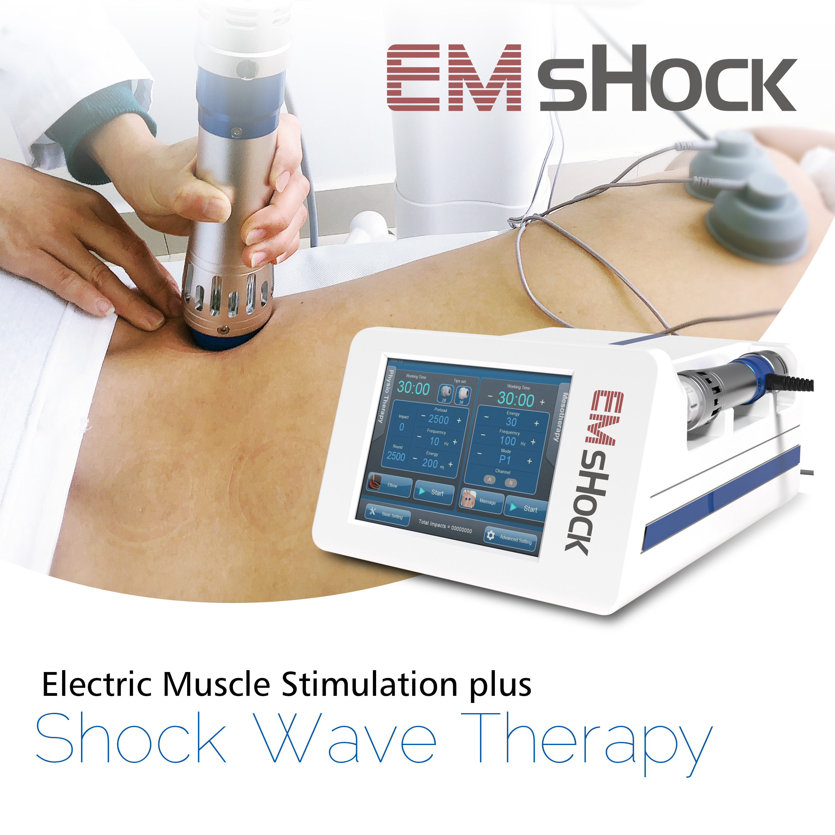 Équipement électrique portatif du traitement ESWT de stimulation de muscle de la machine ED (dysfonctionnement érectile sexuel) de thérapie d'onde choc